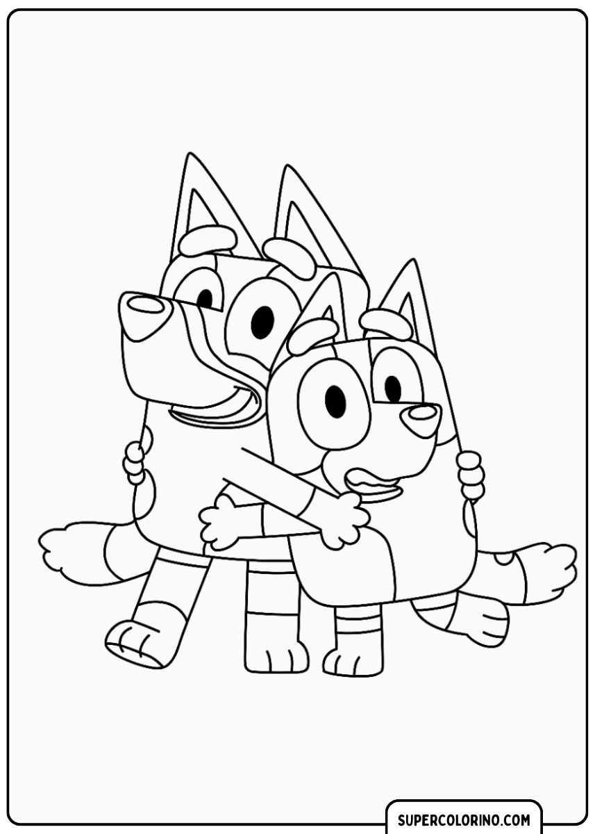 Bluey e Bingo tremano per la paura.