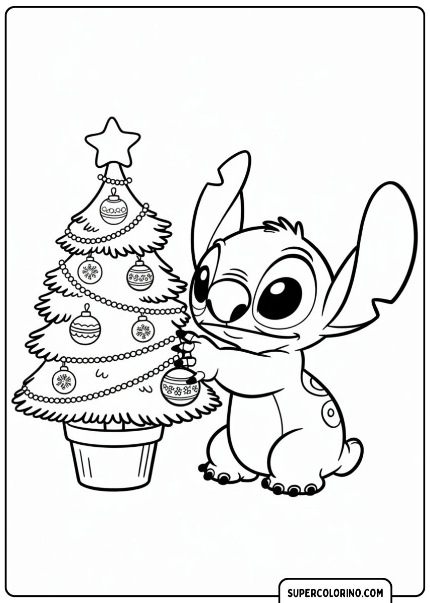 Point décorant le sapin de Noël