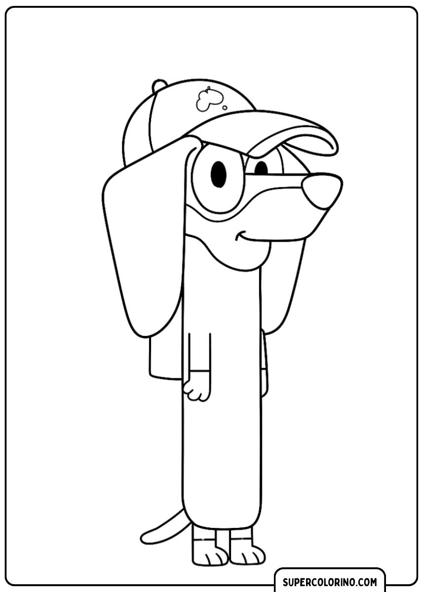 Bluey indossa un cappellino carino.