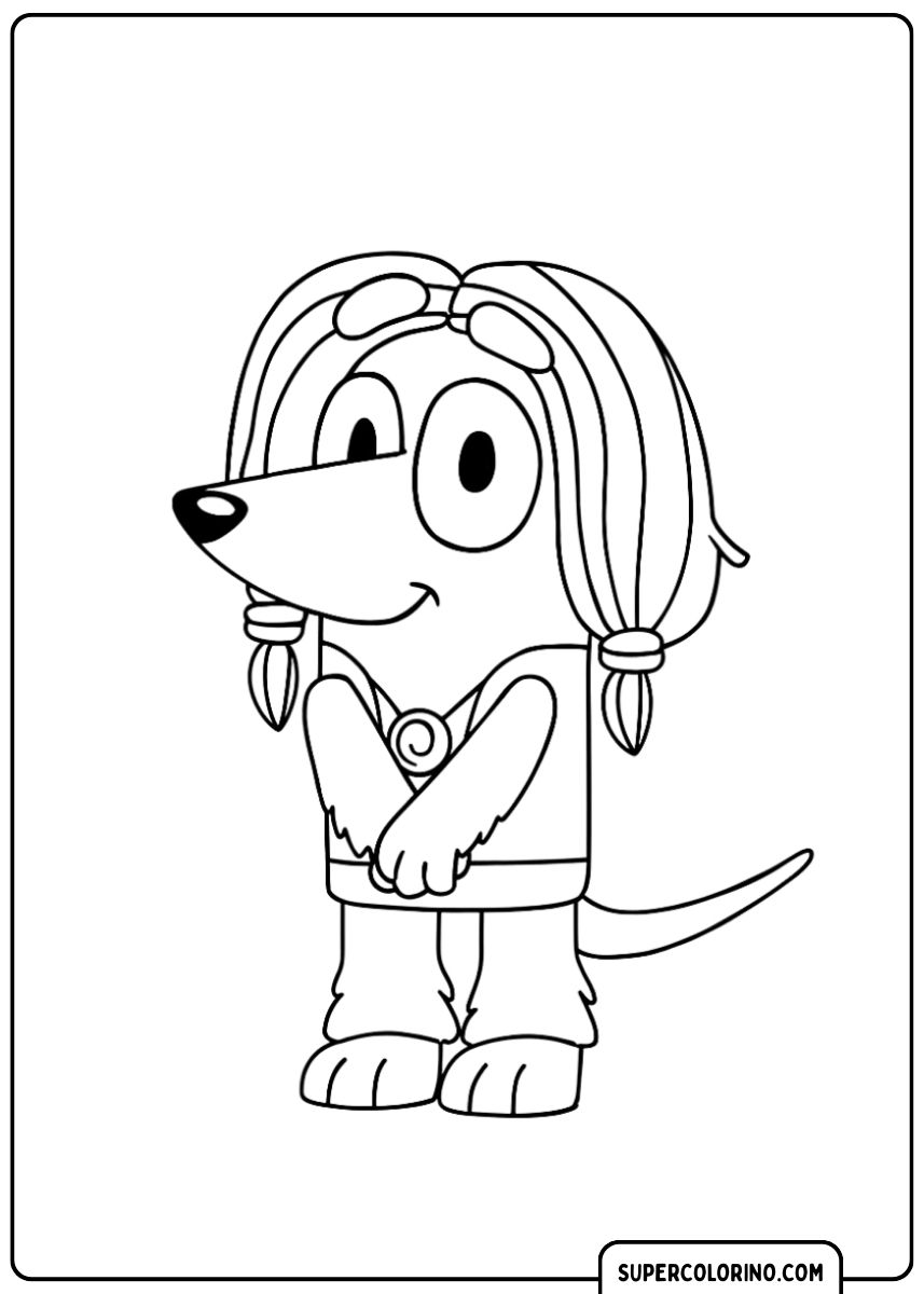 Bluey arrossisce per la timidezza.