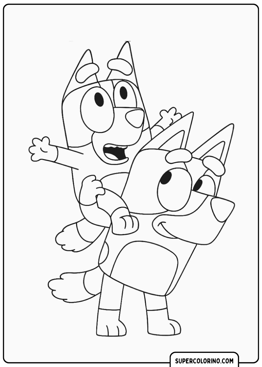 Bluey gioca a un gioco divertente con il papà