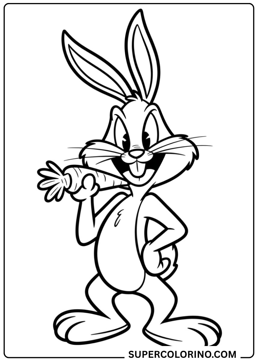 Color Bugs Bunny avec la carotte