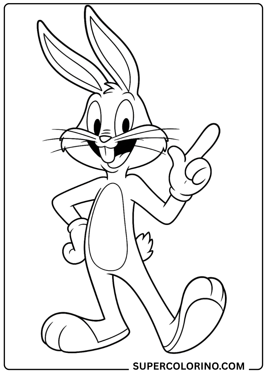 Coloriage Bugs Bunny souriant