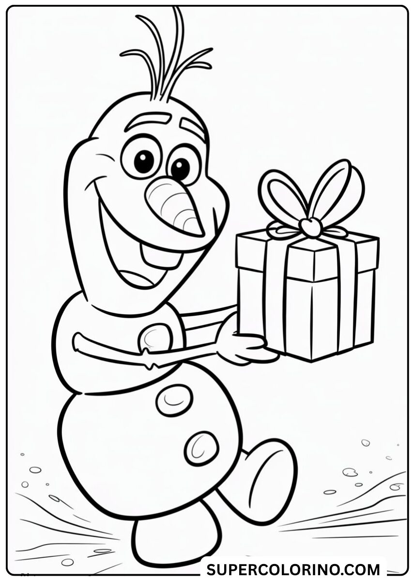Färbe Olaf mit der Gabe