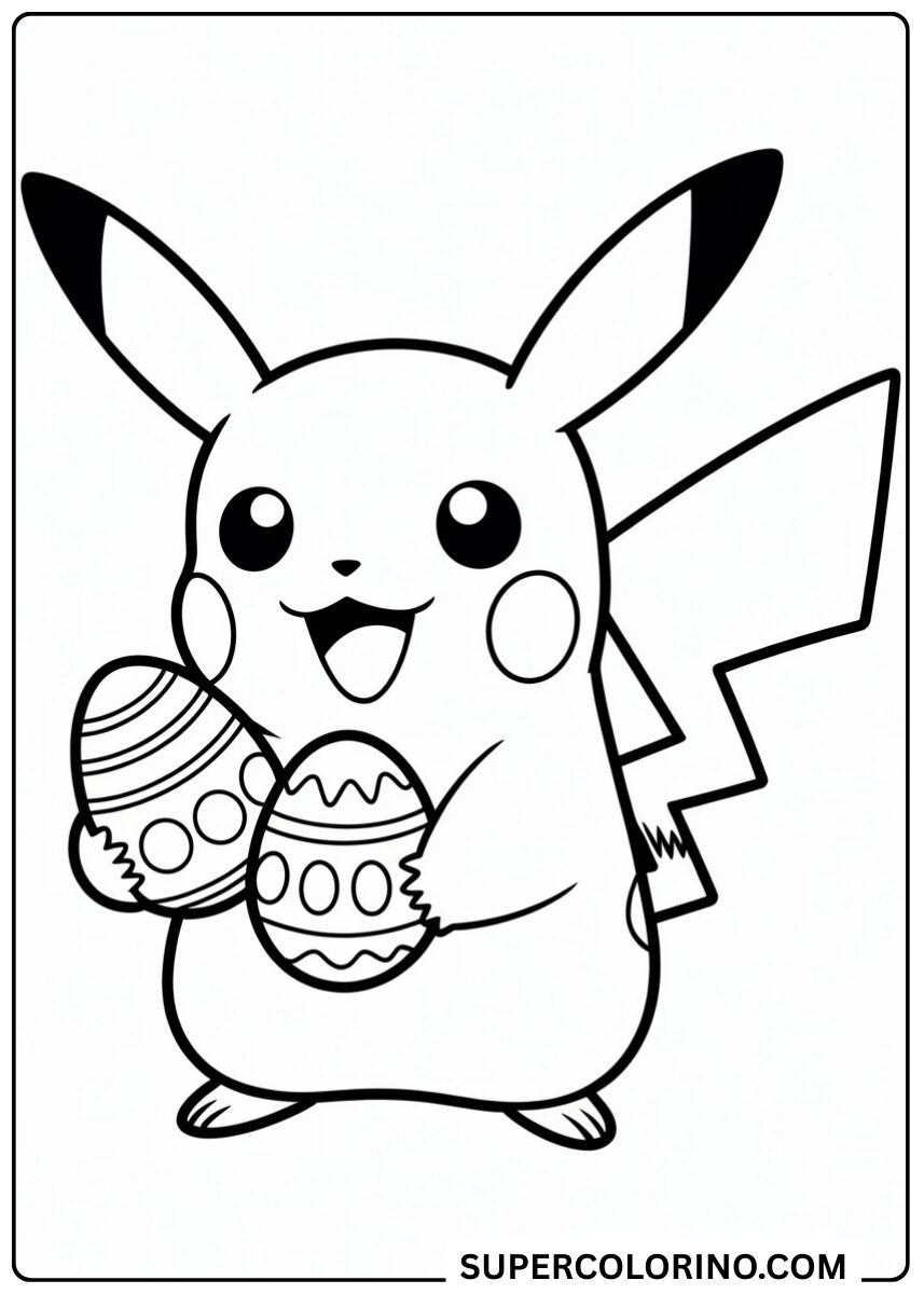 Färbe Ostern Pikachu