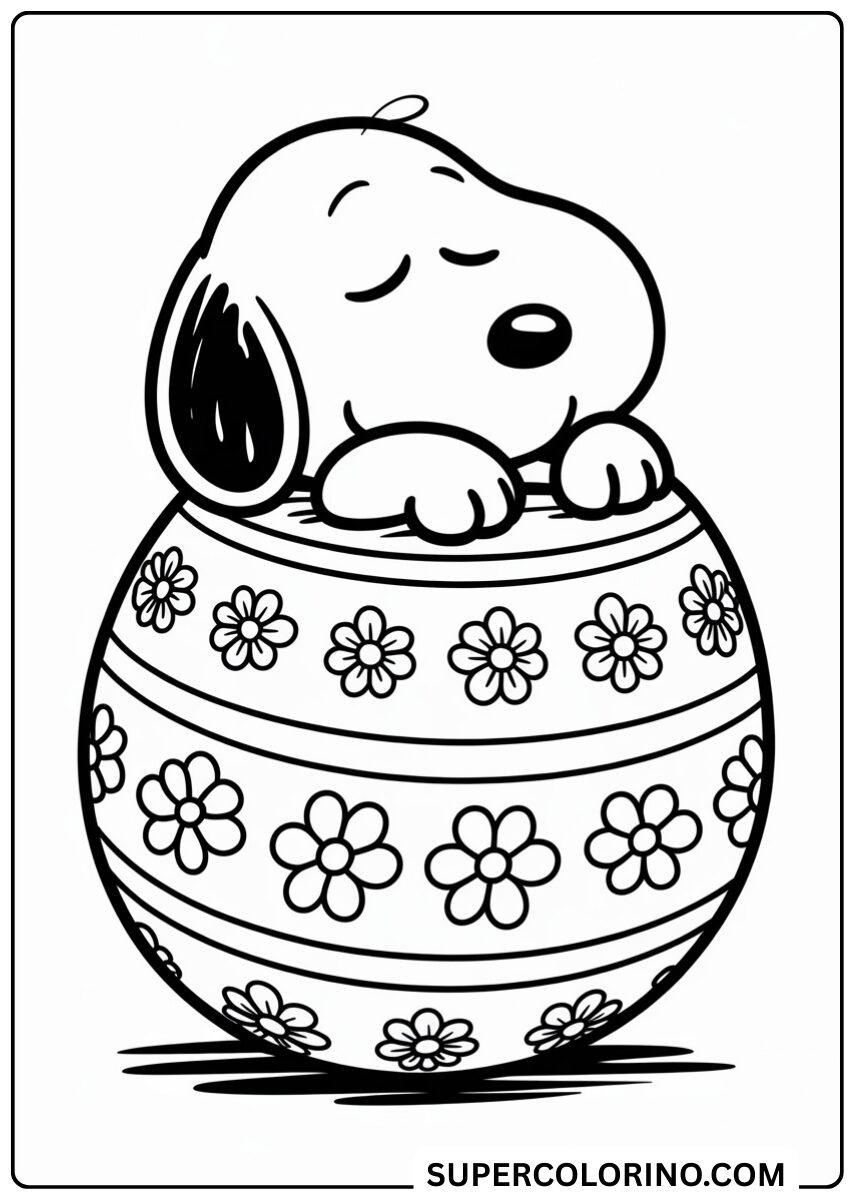 Färbe Snoopy im Riesenei