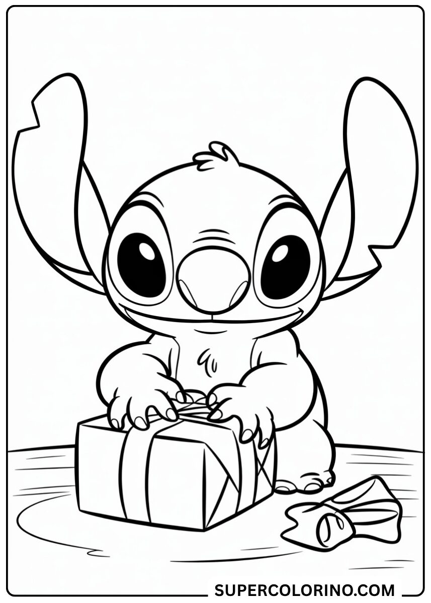 Farbstich mit dem Geschenk