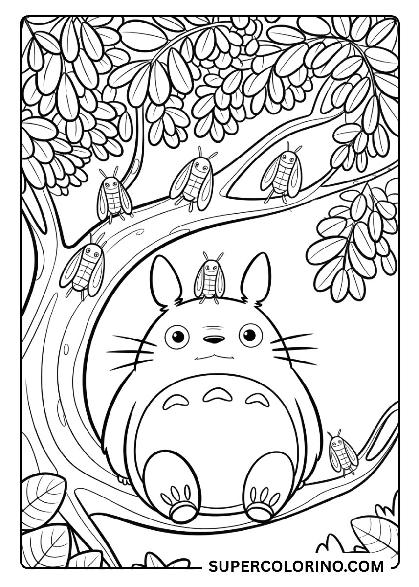 Male Totoro unter dem Baum aus