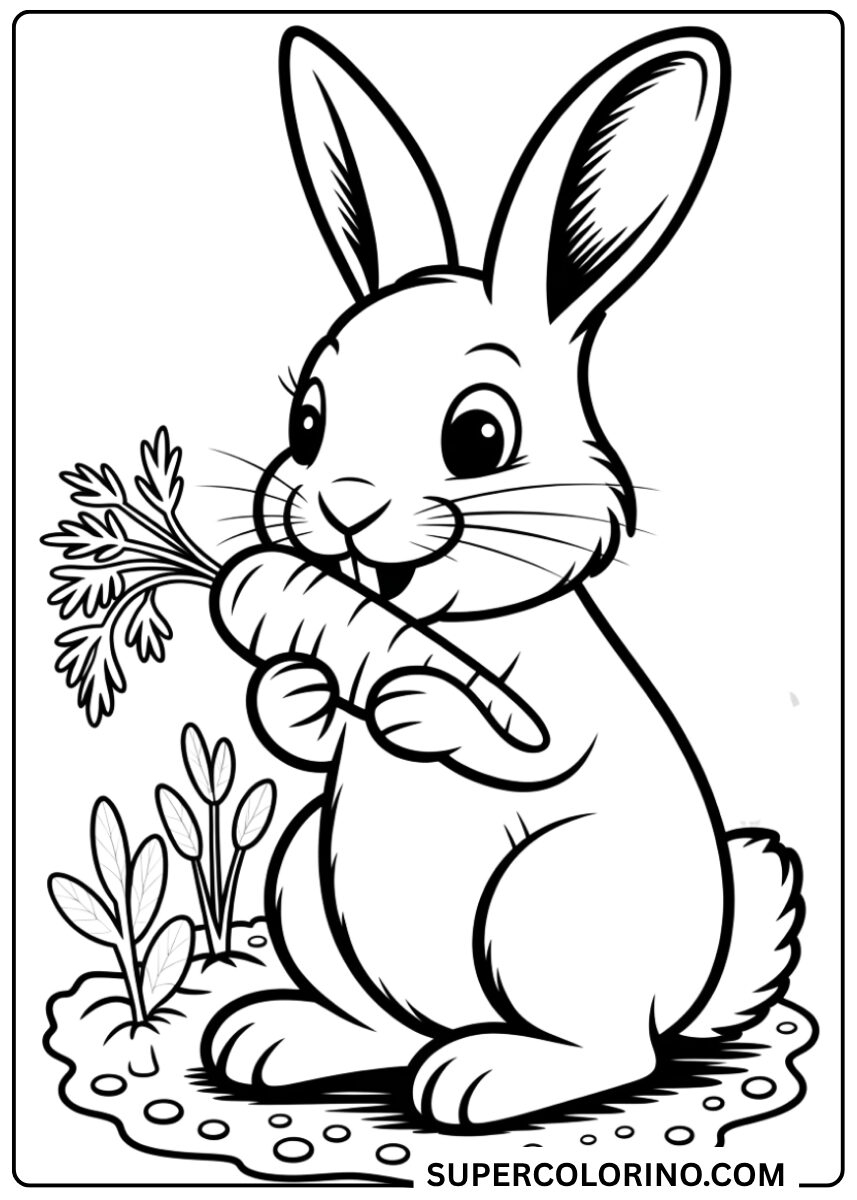 Lapin coloré à la carotte