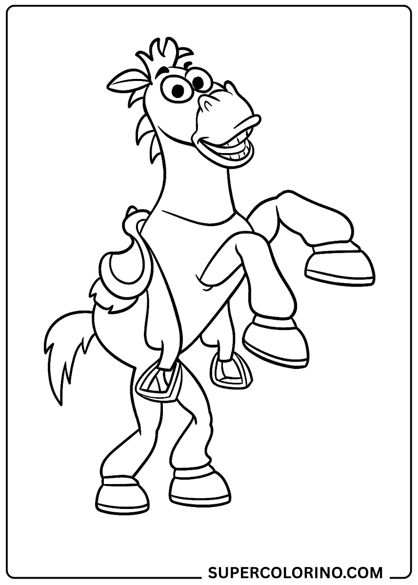 Colorie le cheval joyeux