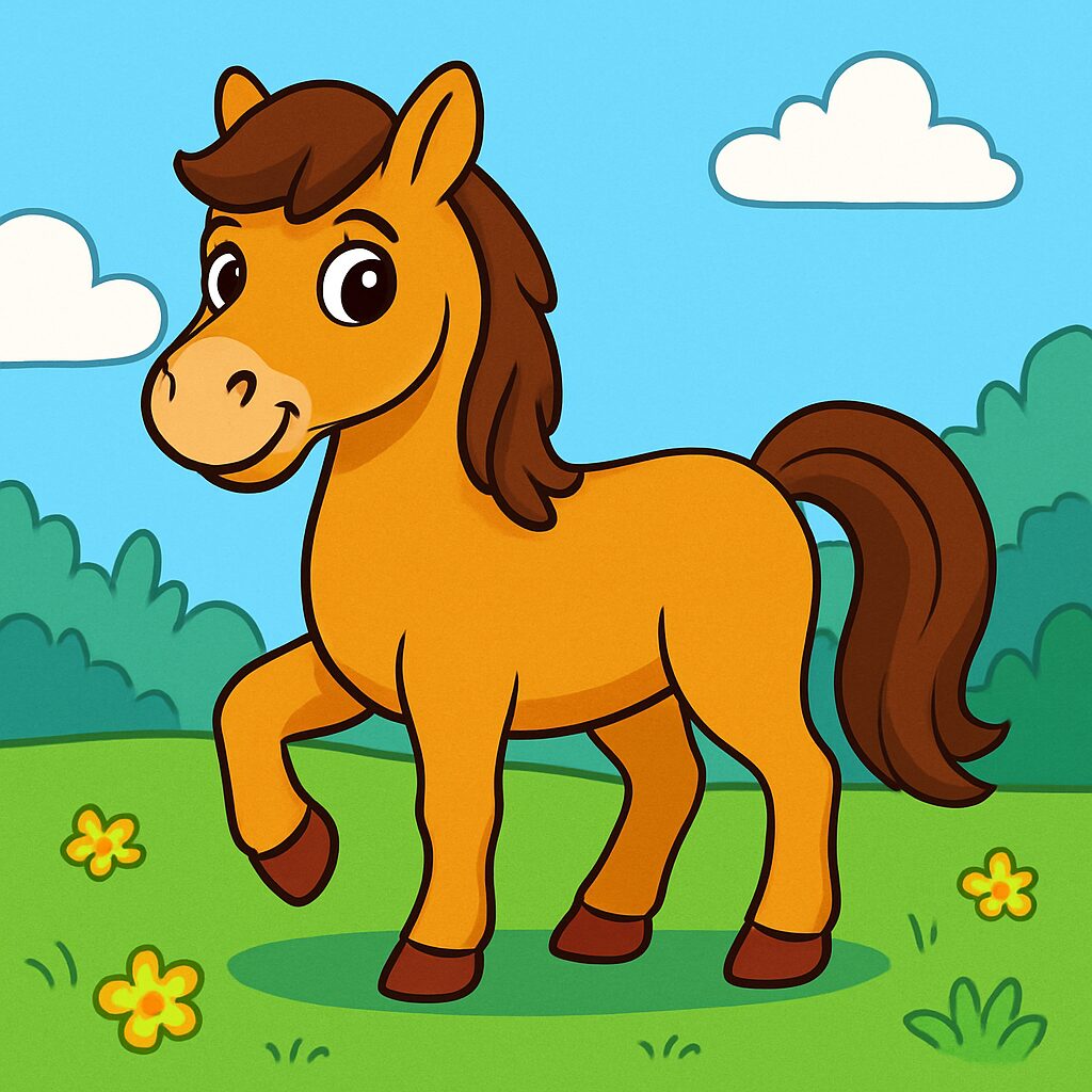 Coloriage cheval mignon (2)