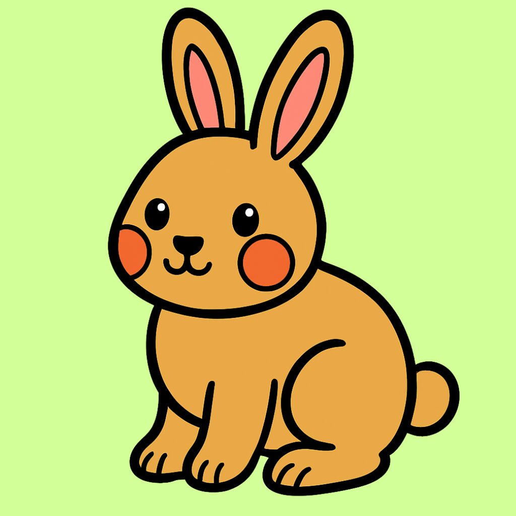 Coloriage d'un lapin mignon (1)