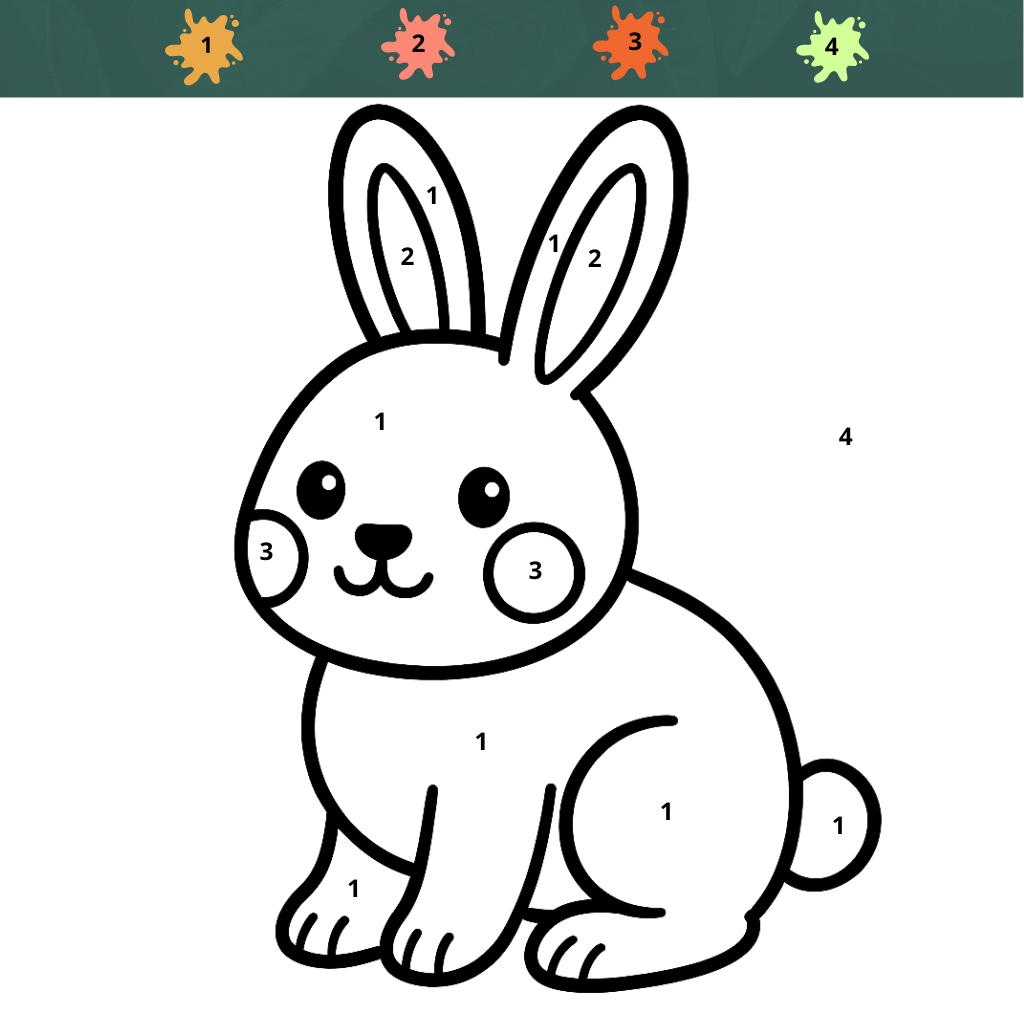 Coloriage d'un lapin mignon (2)