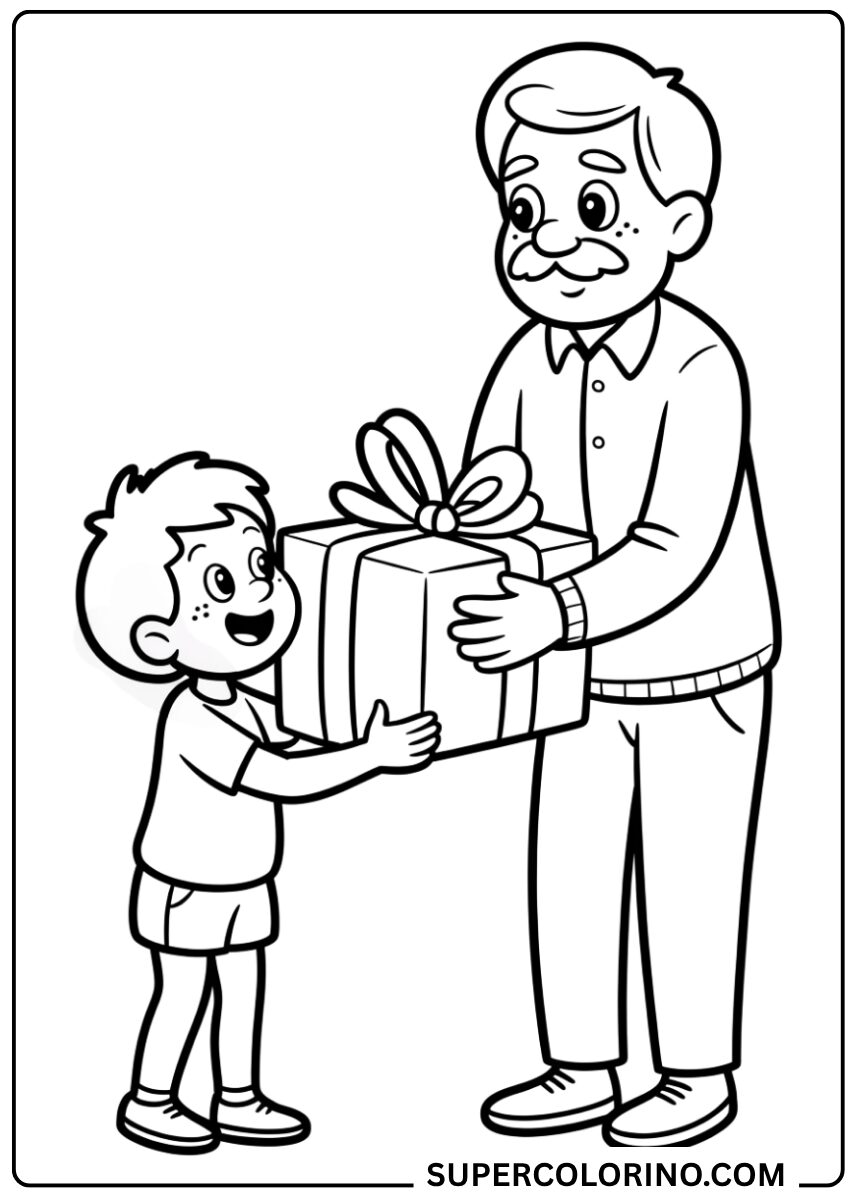 Portachiavi Per Nonno Con Messaggio D'Amore - Regalo Di Natale Compleanno - Acciaio Inossidabile Argento