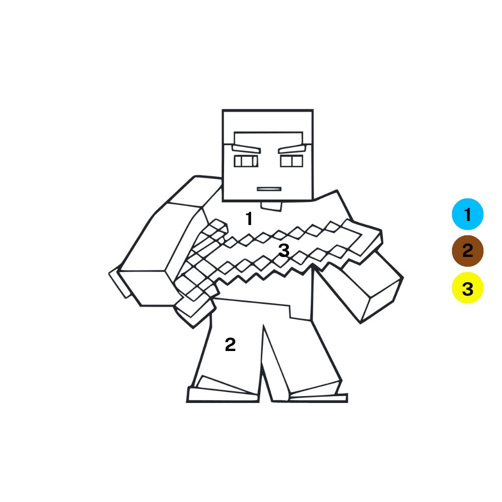 Minecraft Steve Malvorlagen