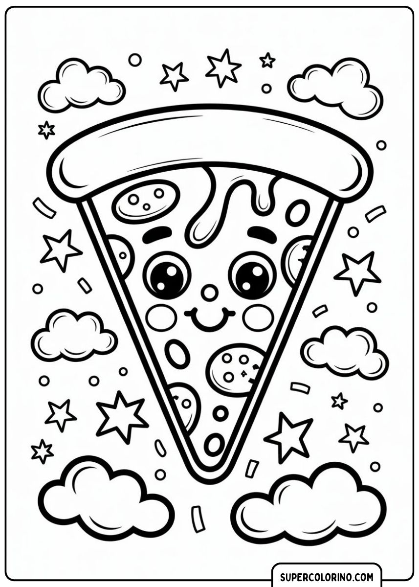Ein lustiges Stück Pizza