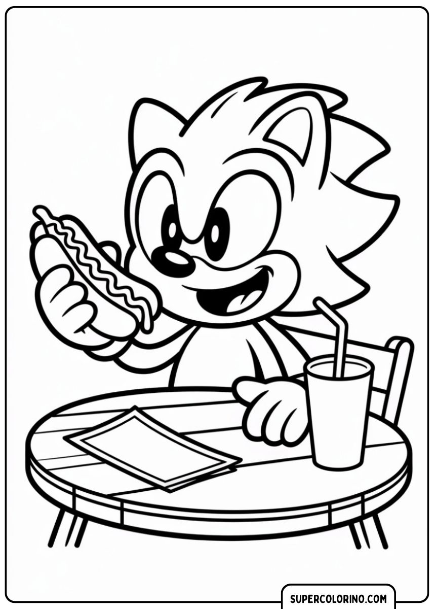 Sonic prend son petit-déjeuner