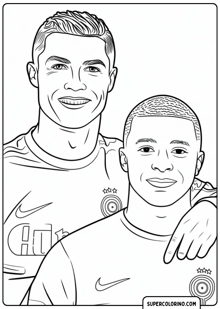 Ronaldo serre Mbappé sur l'épaule