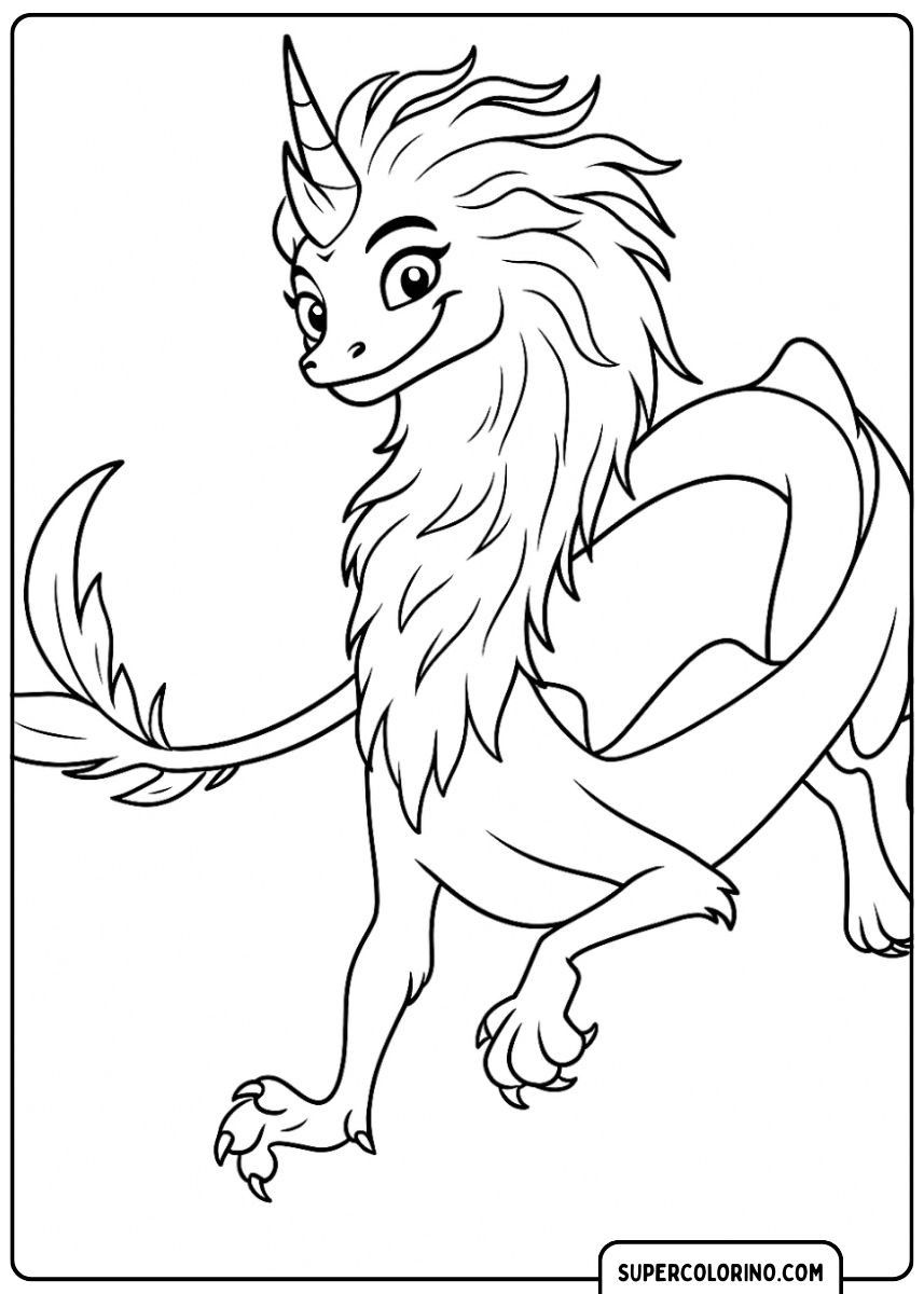 Ein eleganter Drache mit wunderschönen Details.