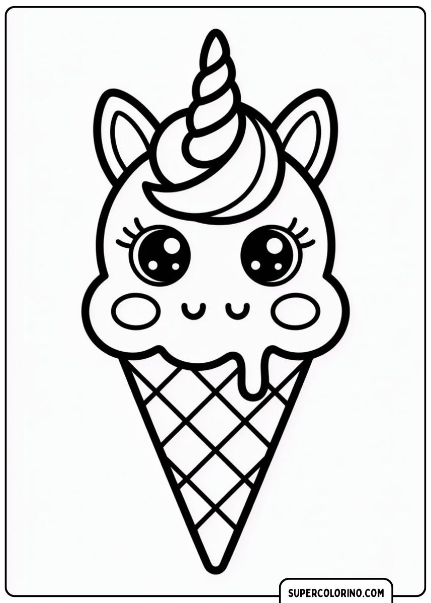 Süßes und farbenfrohes Einhorn-Eis