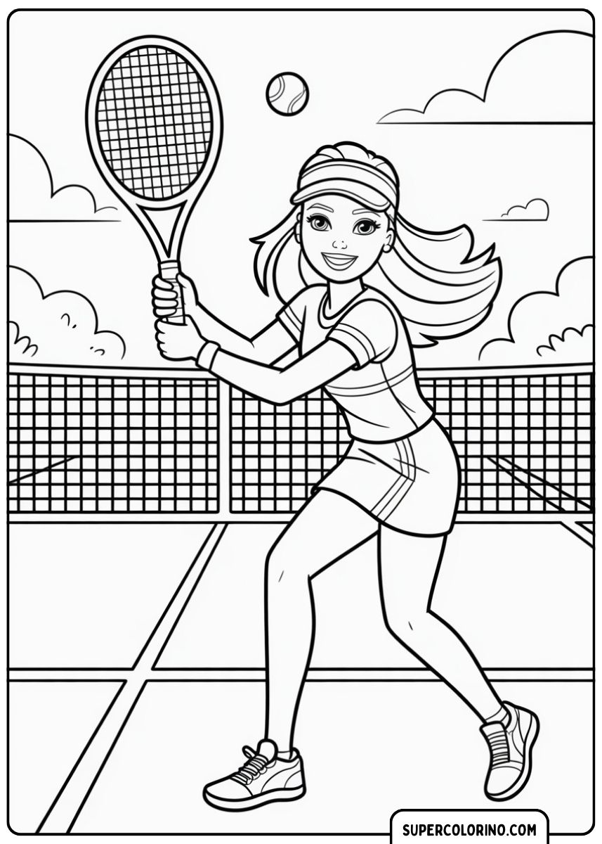 Barbie speelt pickleball