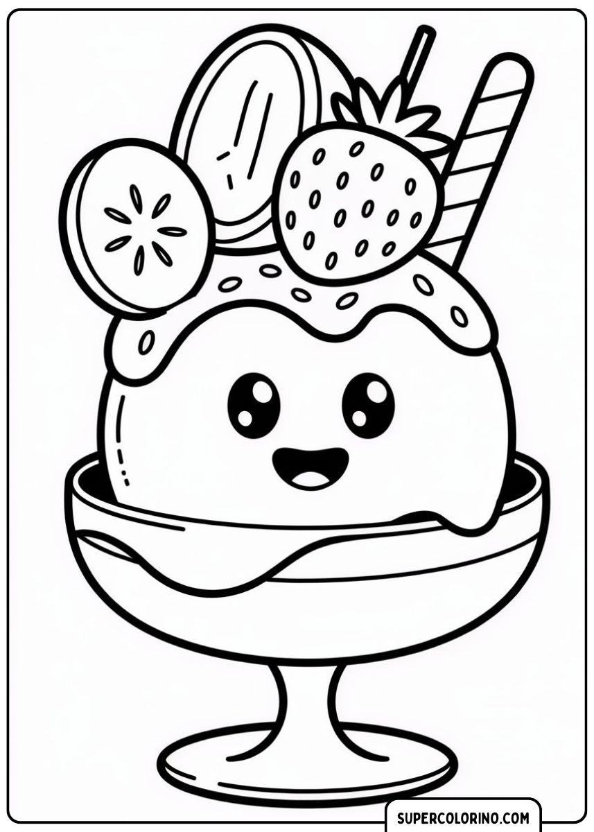 Bunter und attraktiver Fruchteisbecher