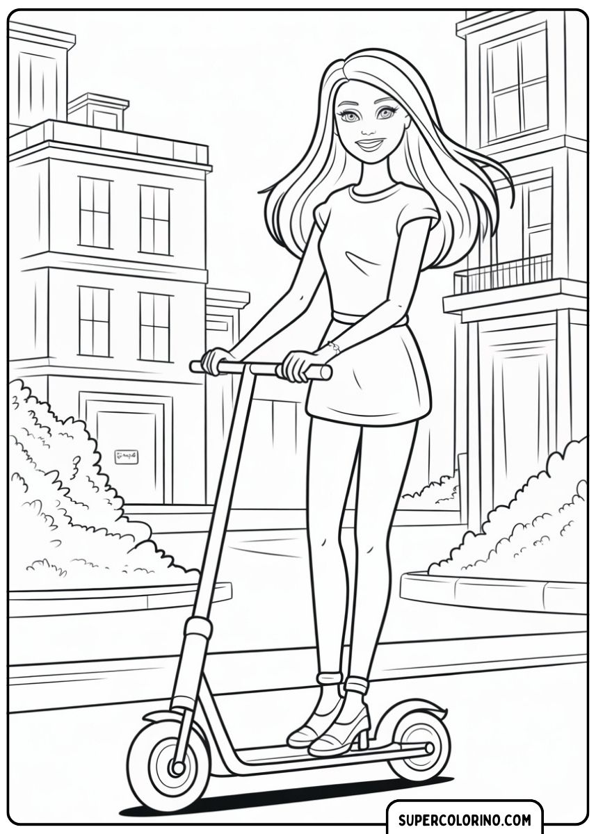 Barbie fietst