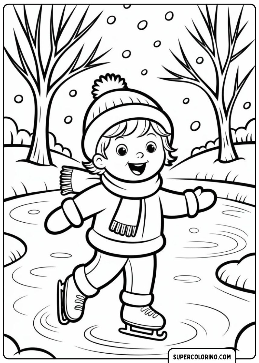 Petite fille jouant dans la coloration de la neige.