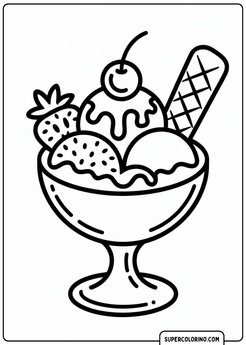 Köstlicher Fruchteisbecher