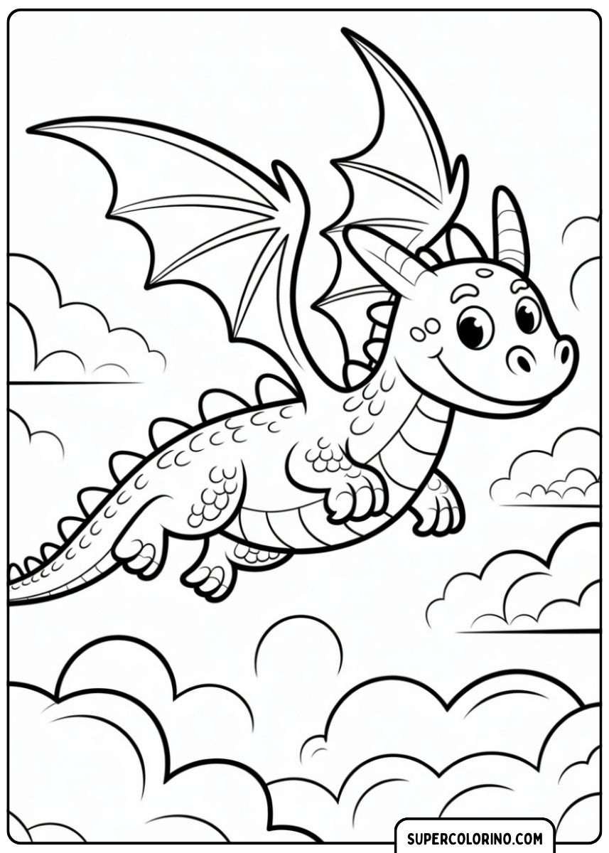 Ein Drache, der frei am Himmel fliegt.