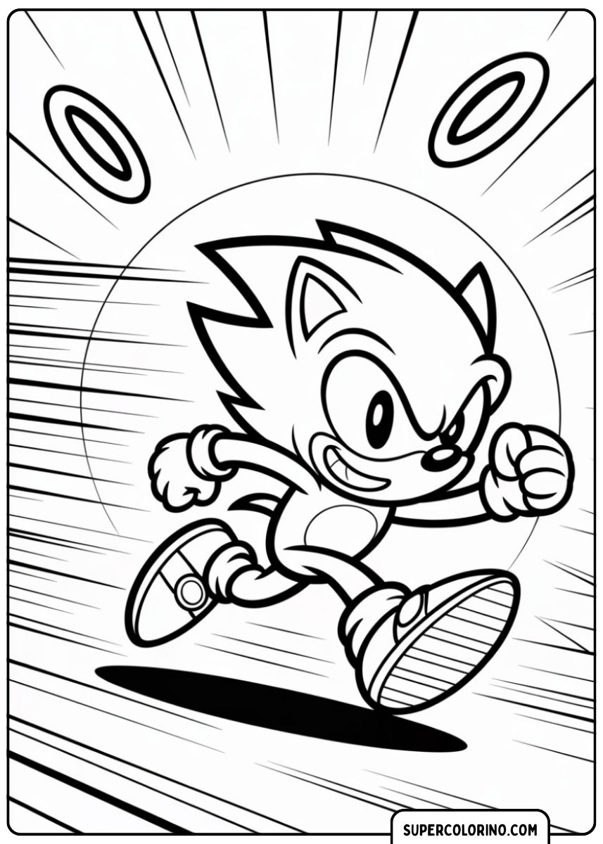 Sonic court très vite