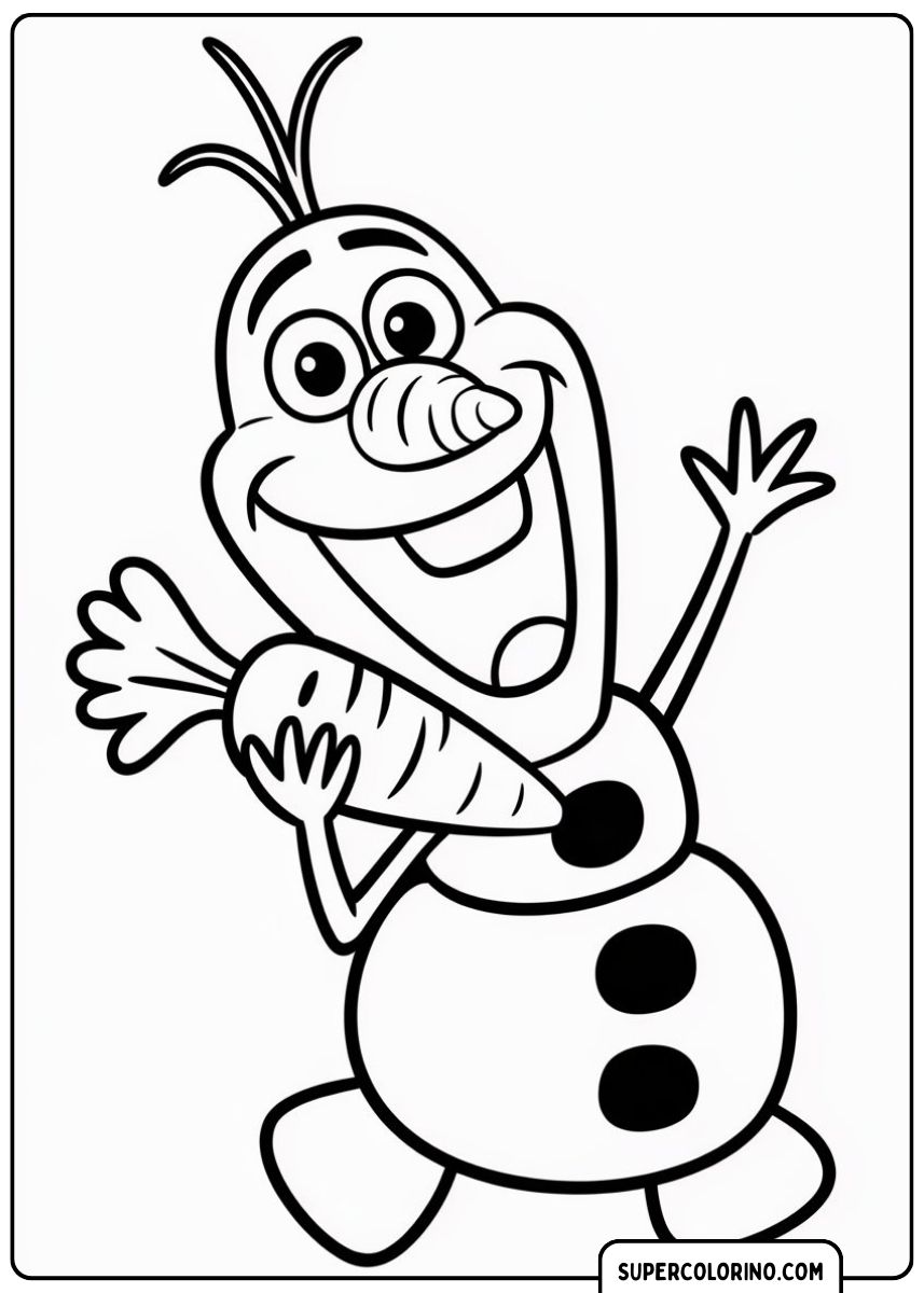 Olaf isst eine Karotte