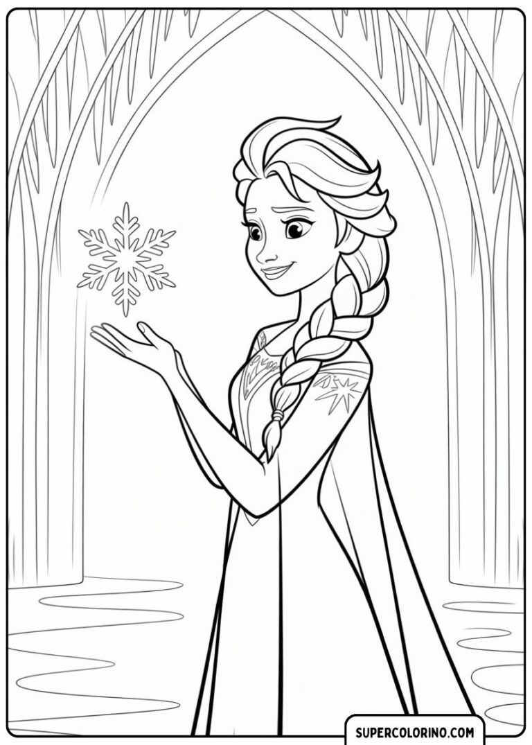 22 Disegni di Elsa Da Colorare Gratis da Stampare