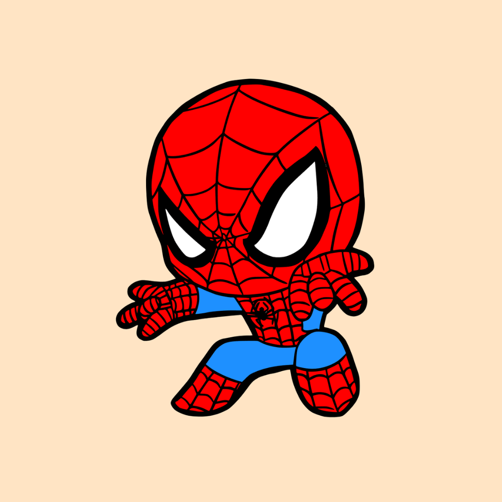 Coloriage Spiderman mignon pour Colorier