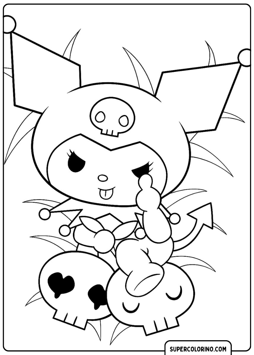 Malvorlage der frechen Kuromi.