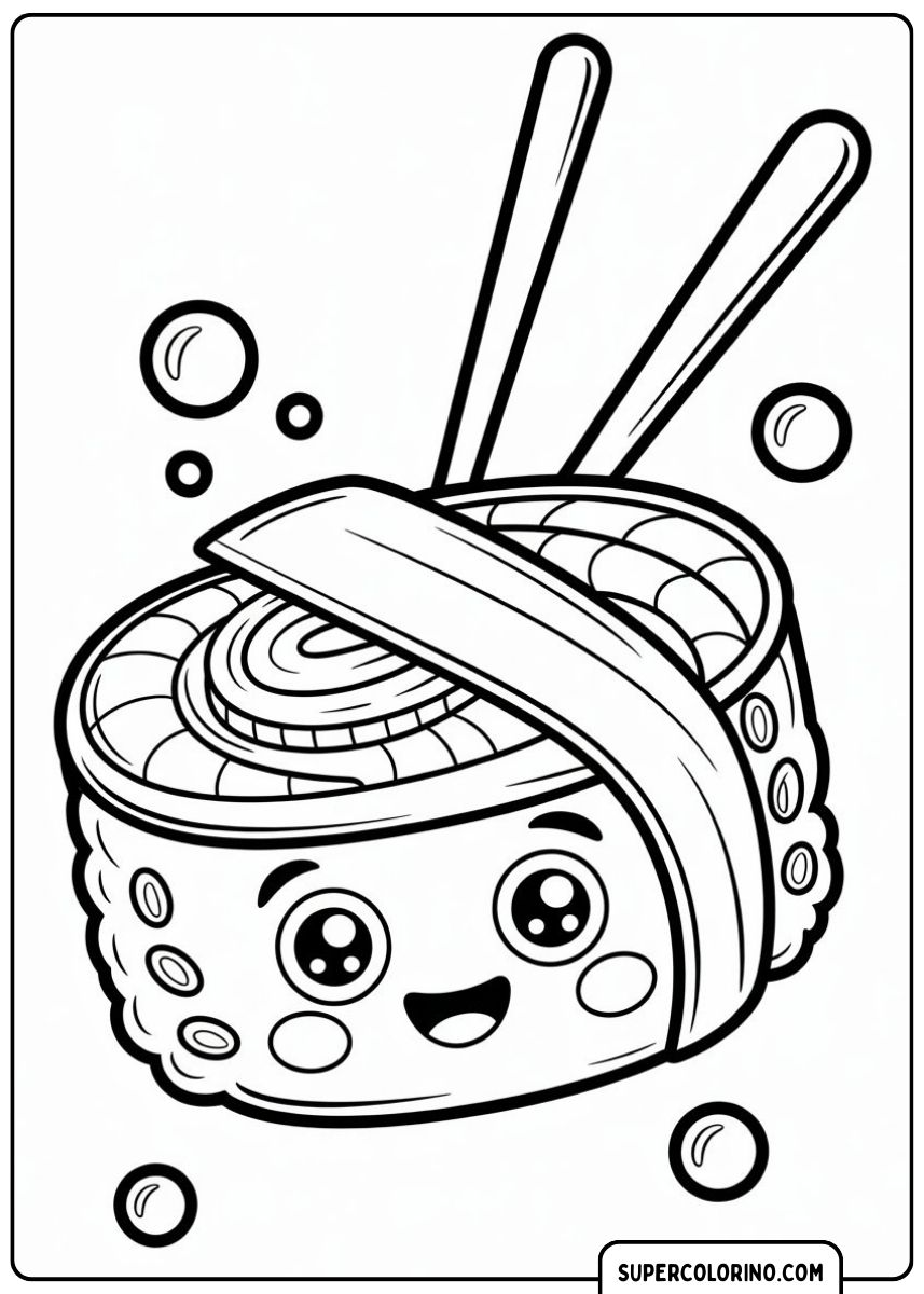 Japanische Sushi-Rollen