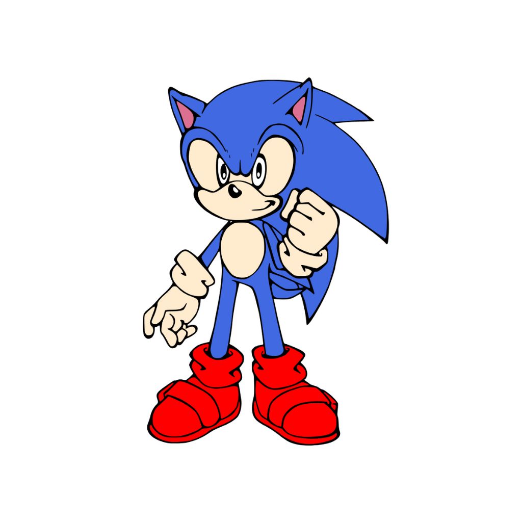 Coloriage mignon de Sonic