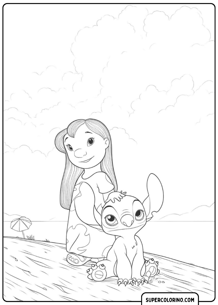 Lilo et Stitch ont l'air doux et adorables.