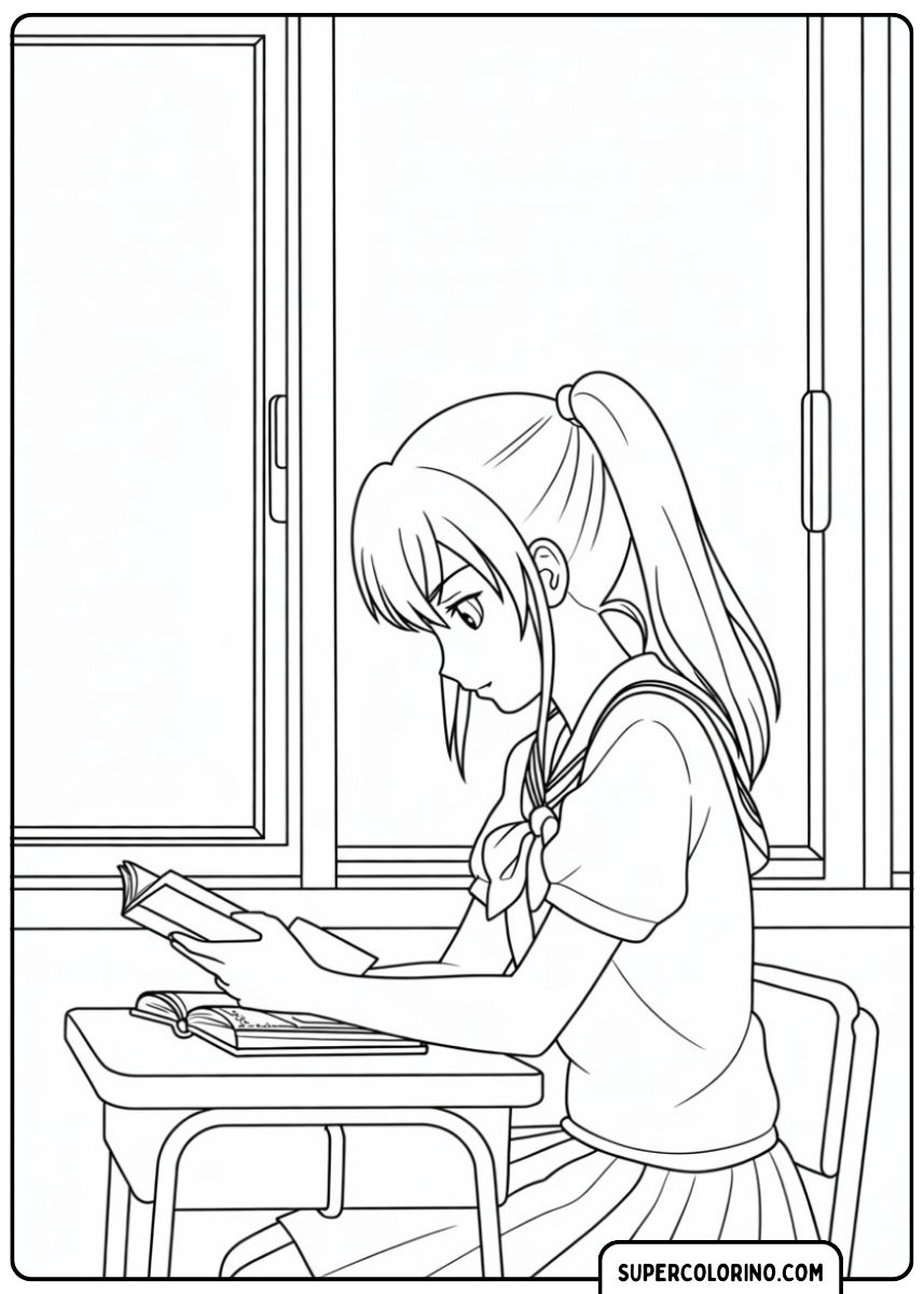 Un étudiant assis au bureau pendant les cours.