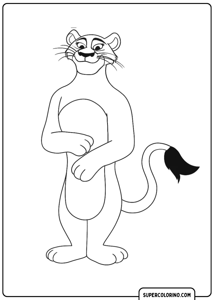 Ausmalbild: Sanfter Löwe