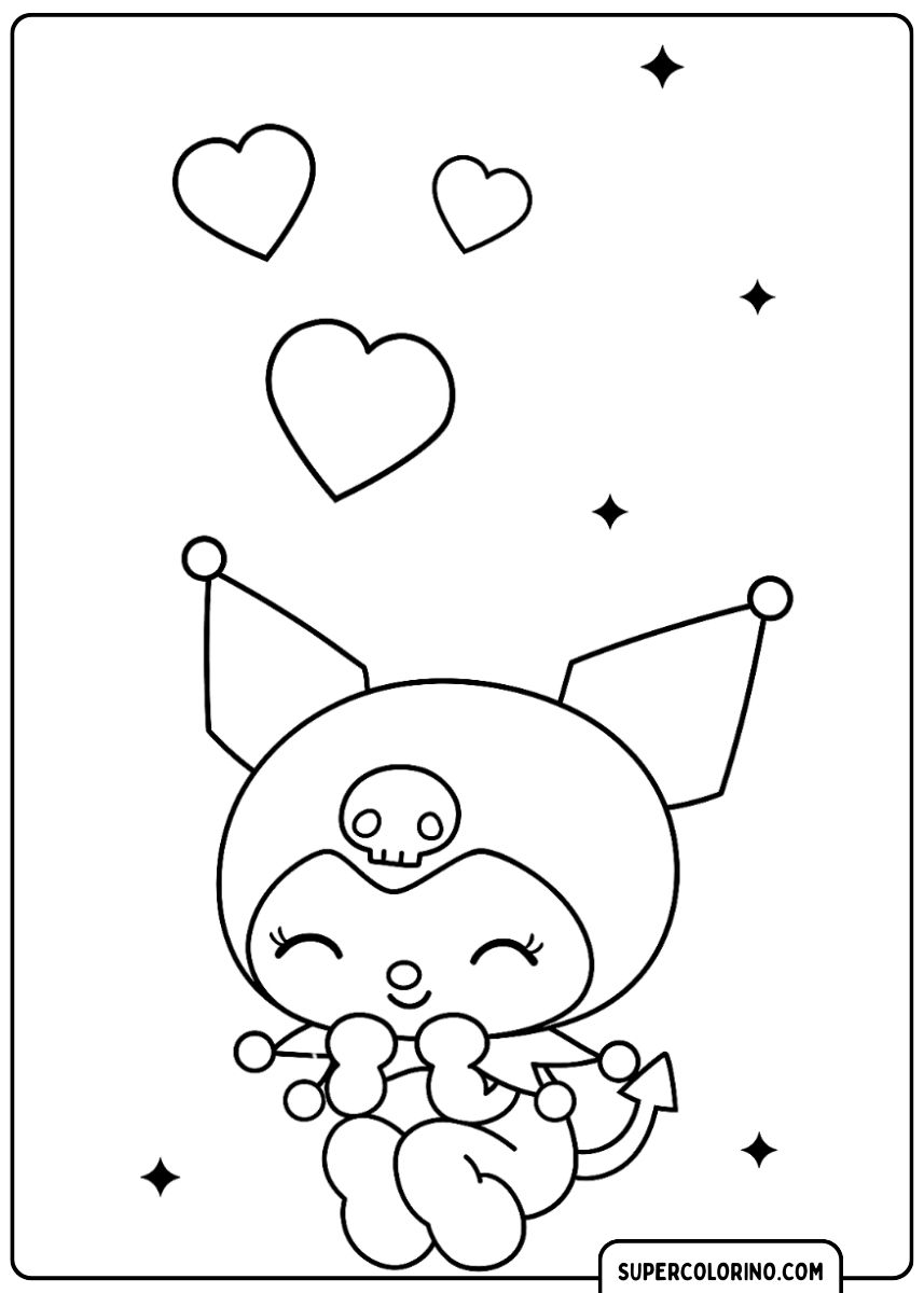 Süße Kuromi-Malseite.