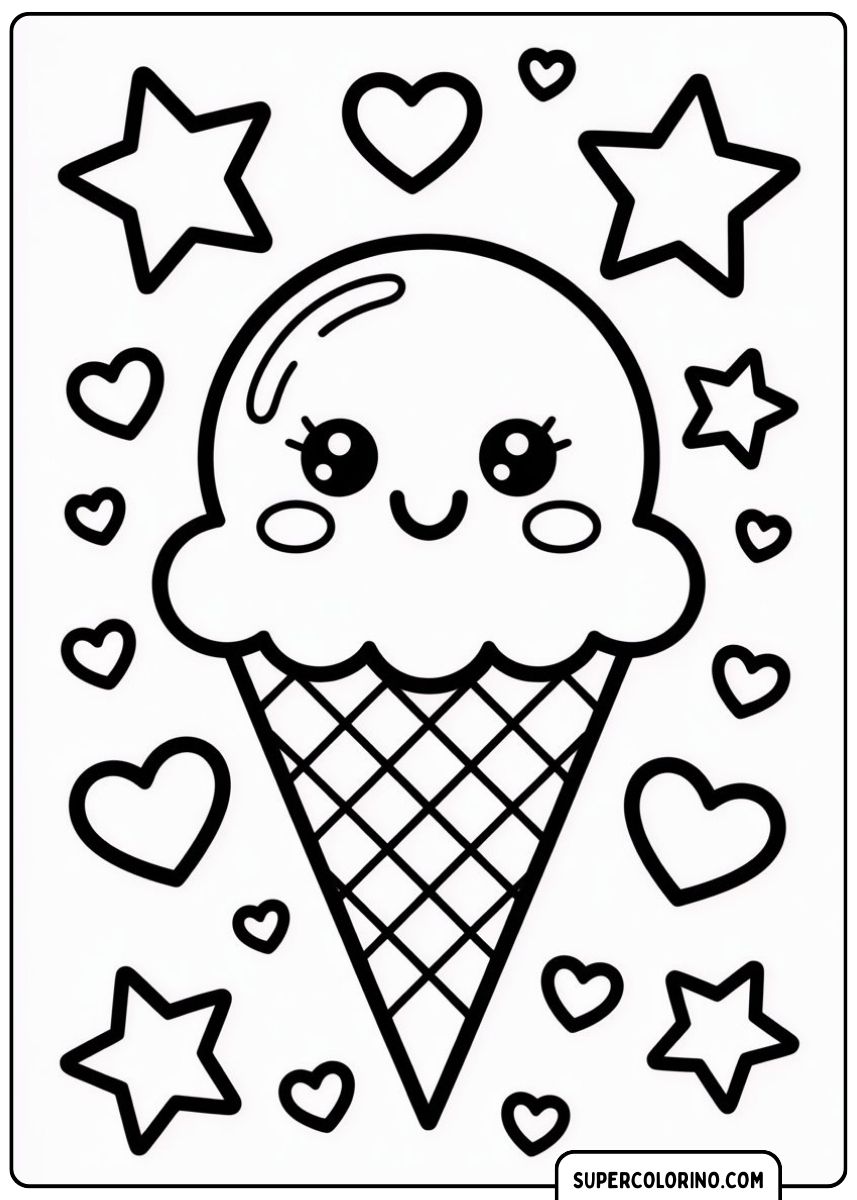 Ein lustiges Eis in der Waffel