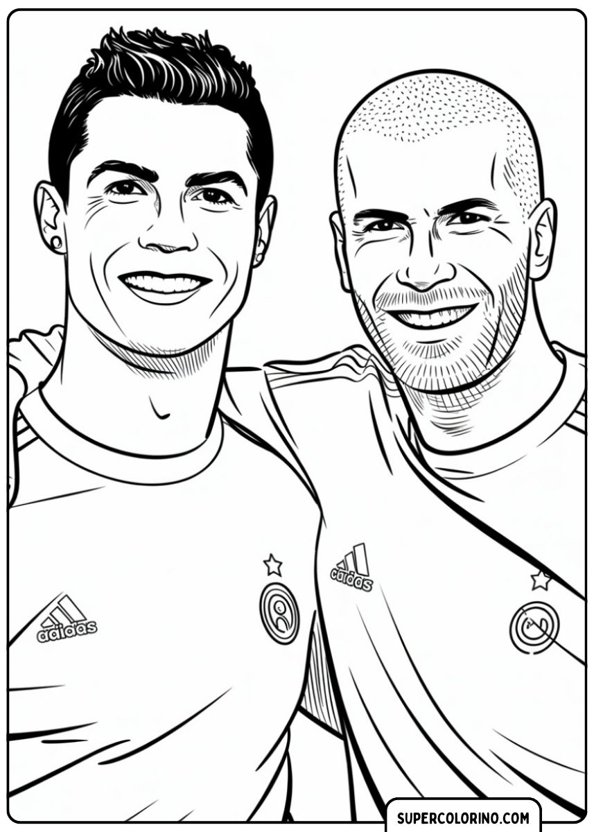 Ronaldo et Zidane sourient ensemble