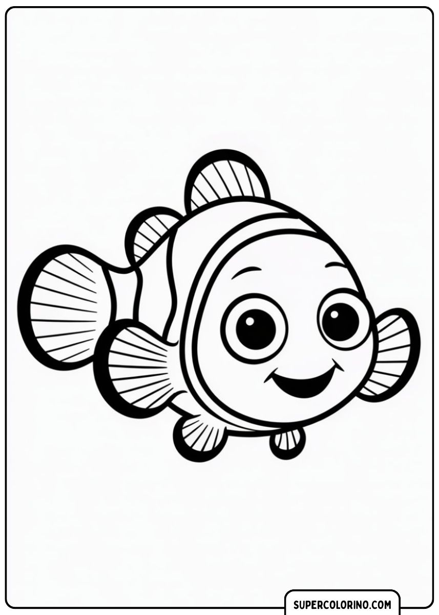Nemo nage joyeusement dans l'eau.