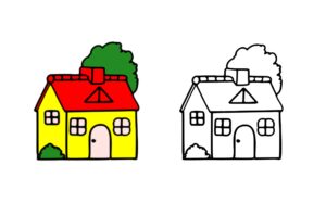 Maisons à colorier