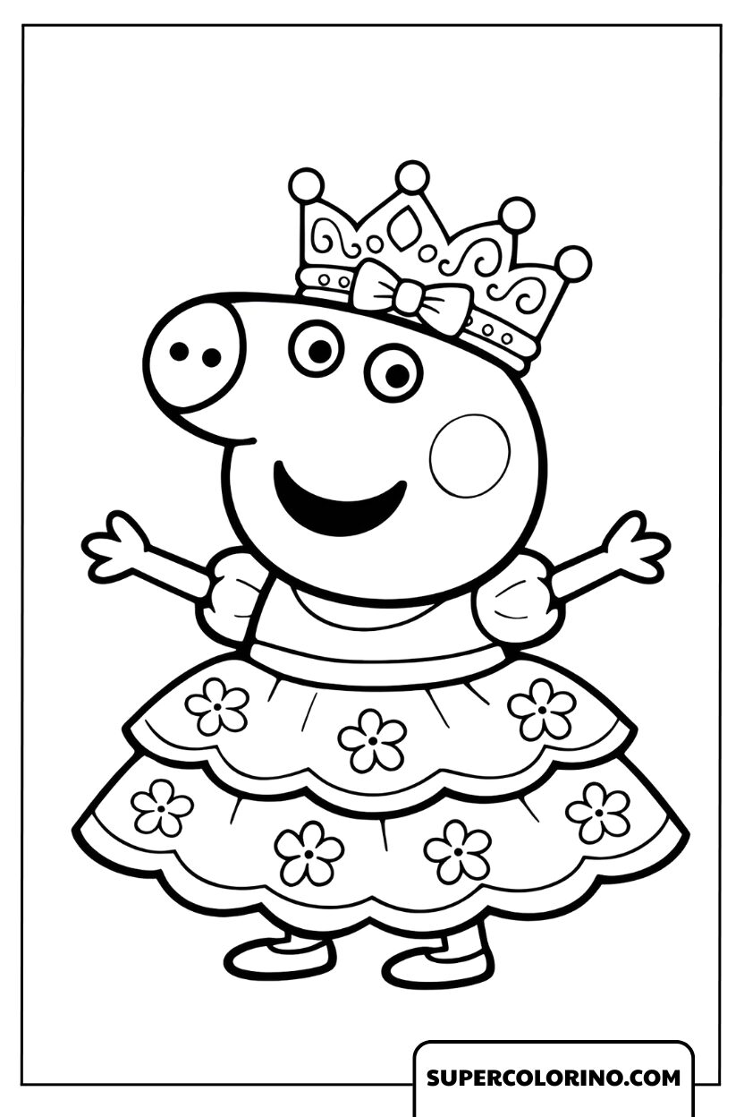Ausmalbilder Peppa Wutz Prinzessin