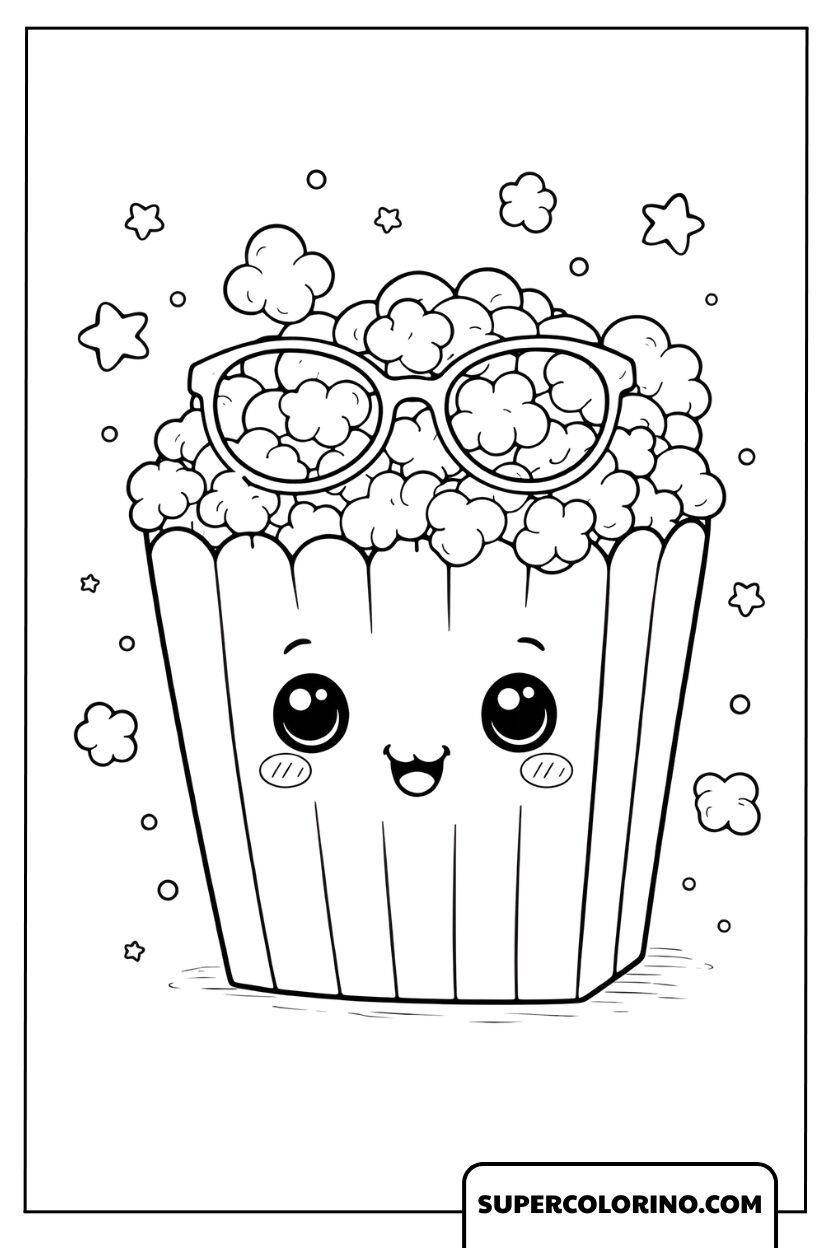 Färben von Kawaii-Popcorn mit süßen Gläsern