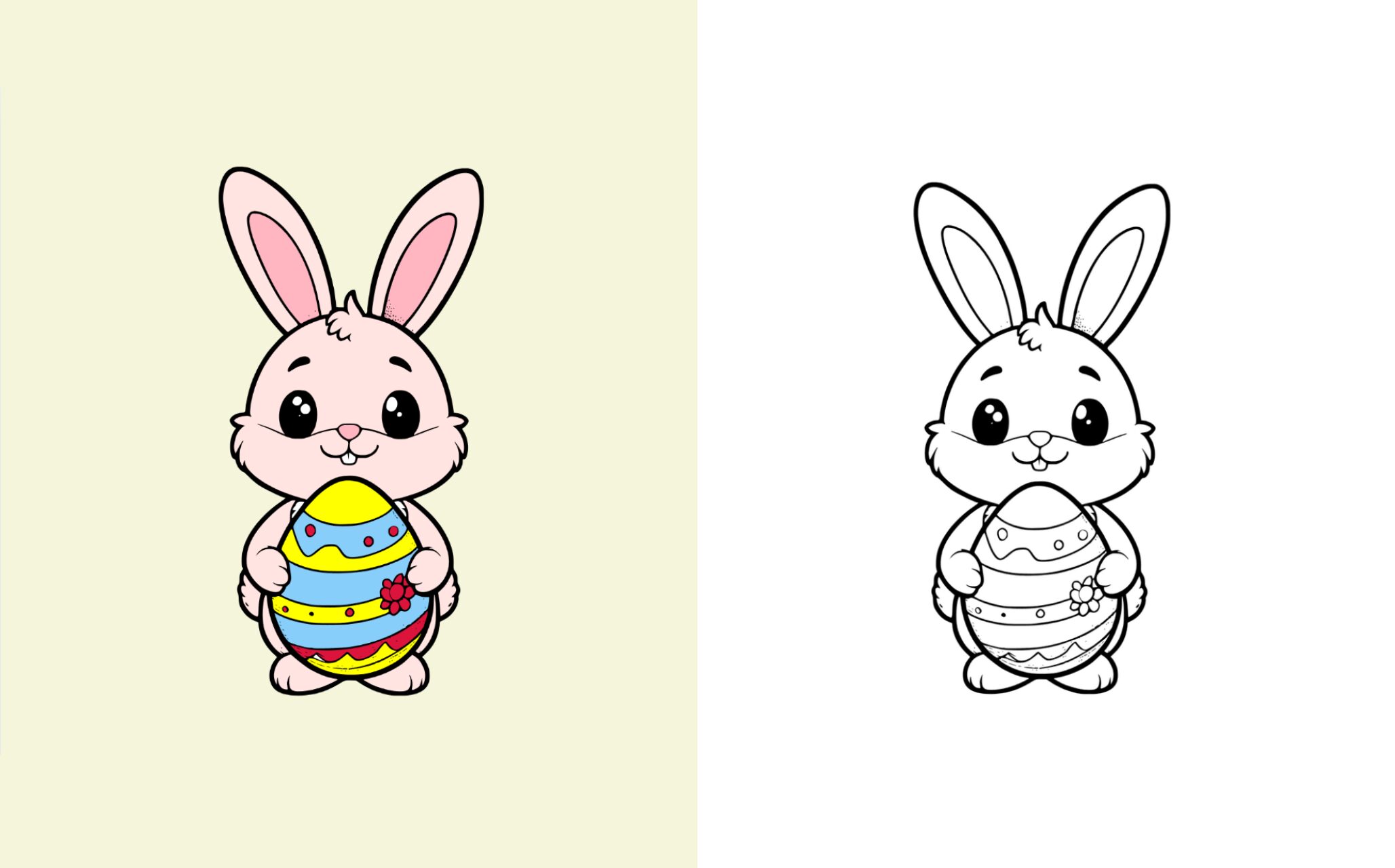 Osterhase zum Ausmalen