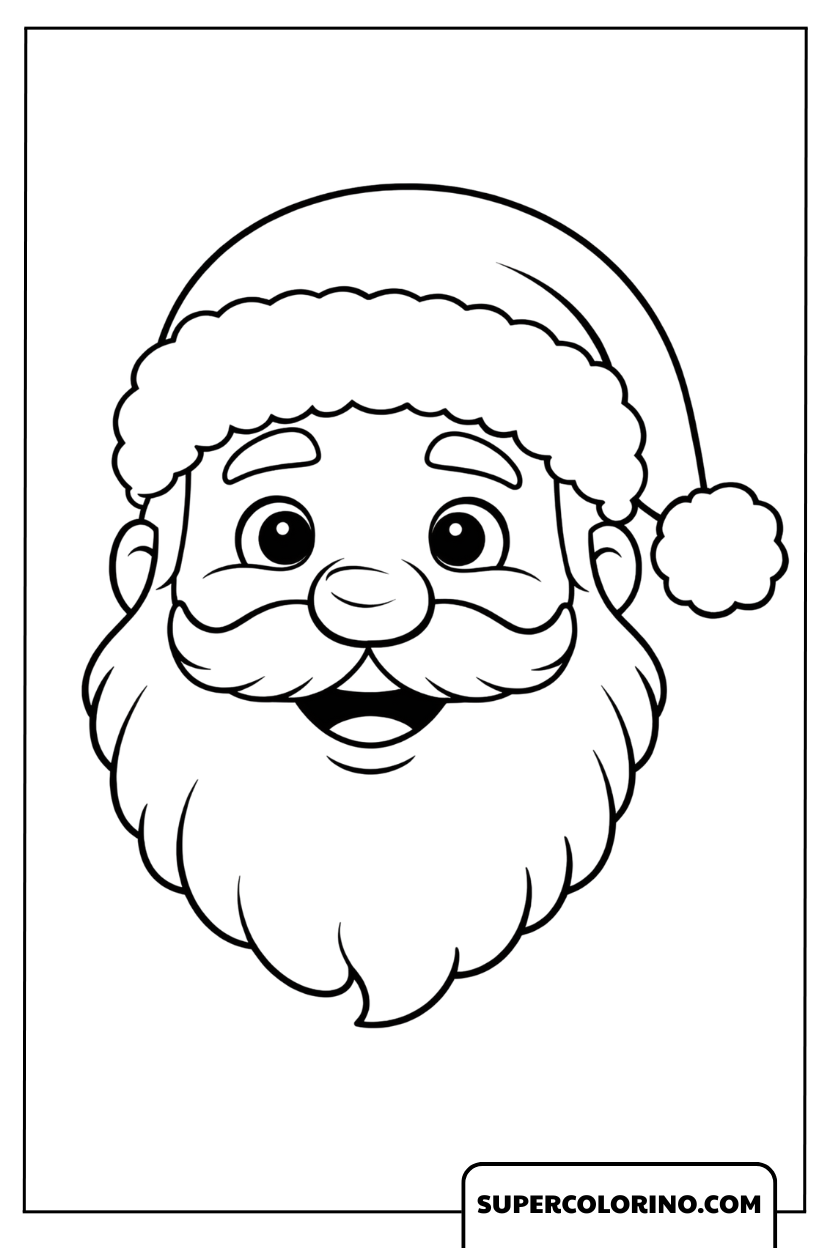 Zeichnungen des Weihnachtsmanns mit fröhlichem Gesicht