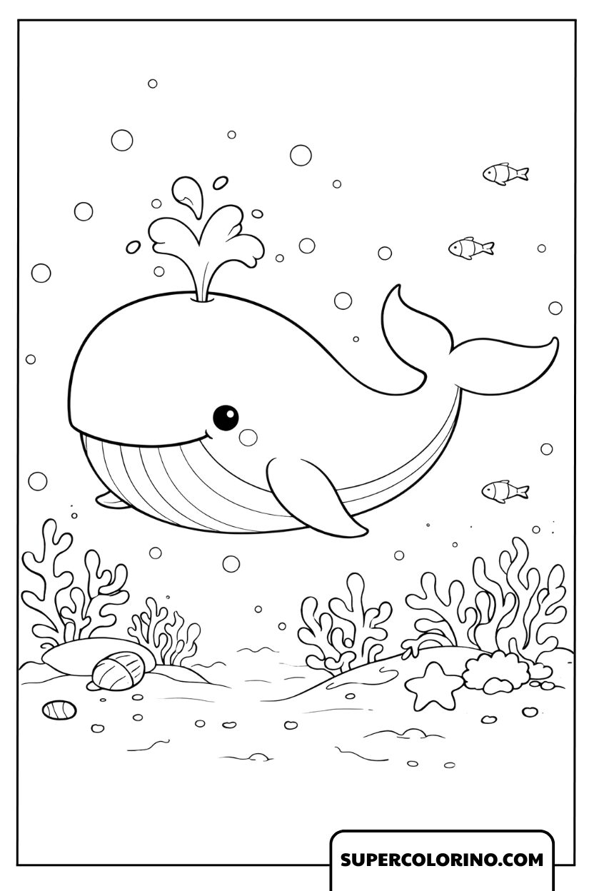 Dessins de baleines douces